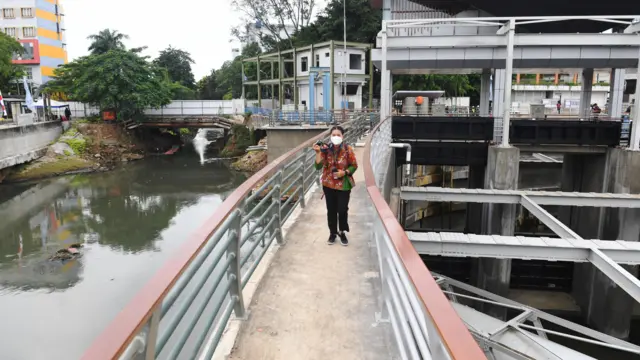 Proyek sodetan Ciliwung di Jakarta Timur