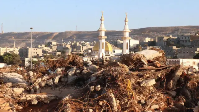 ডেরনা শহরের একটি এলাকা। 
