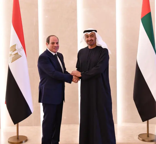 لقاء السيسي ومحمد بن زايد في أبوظبي