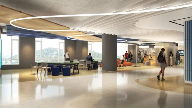 Concept image of an interior space at the University of York Mumbai campus 