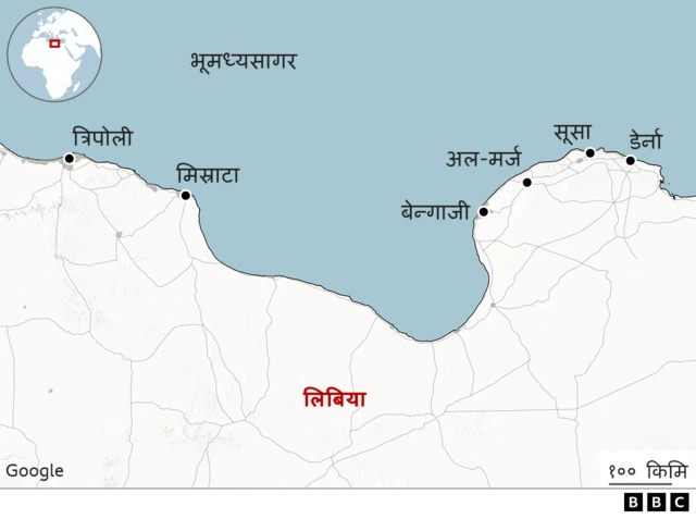 लिबियाको नक्सा