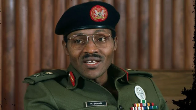 Aworan Muhammadu Buhari gẹgẹ bii olori ologun