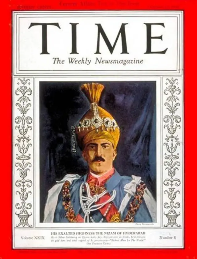 Time dergisi kapağı, Mir Osman Ali Han