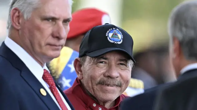 El cubano Miguel Díaz-Canel y el nicaragüense Daniel Ortega. Nicolás Maduro