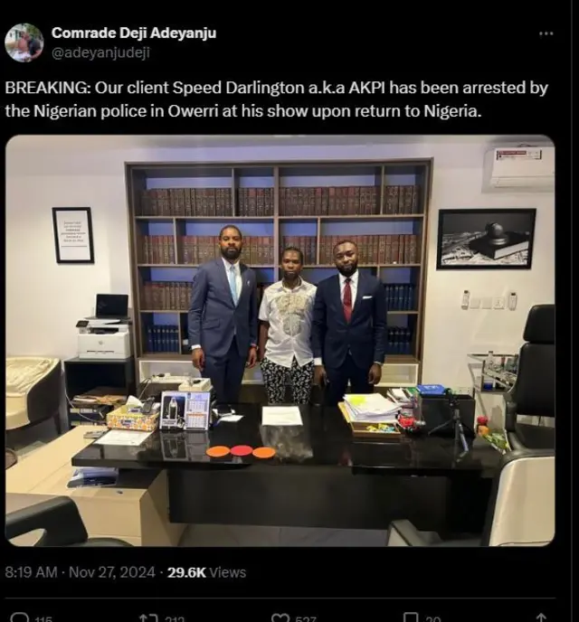 Aworan ohun Deji Adeyanju gbe sita 
