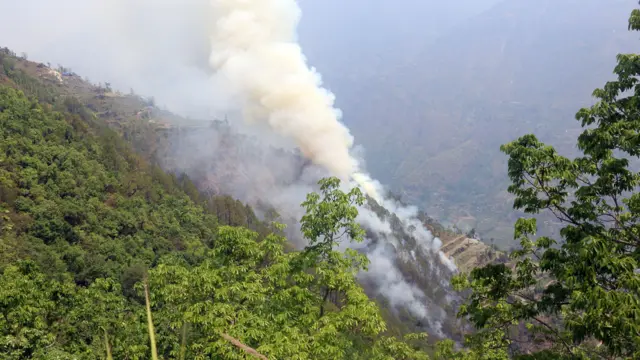 काउले बनमा फैलिएको डढेलो