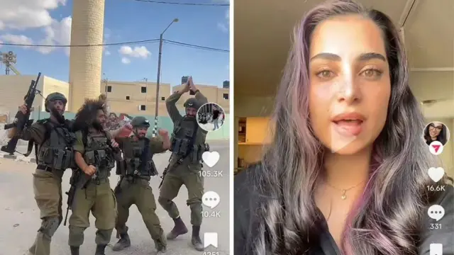 من المحتوى الذي يقدماه دانيال (يسار) وأريانا (يمين) على تيك توك 