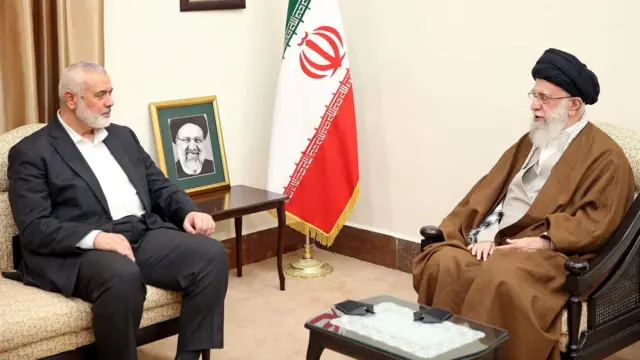 دیدار علی خامنه‌ای و اسماعیل هنیه در تهران