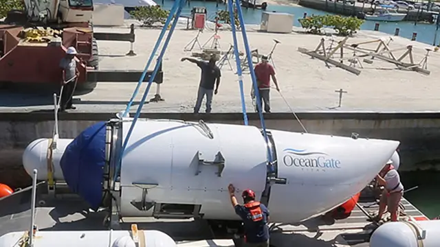 Foto do Titan, da OceanGate,bet 24 horasantes do acidente