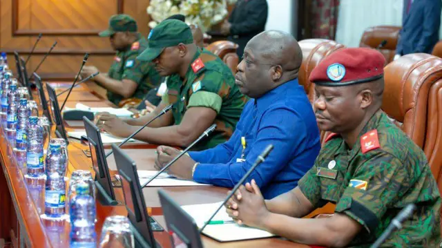 Bamwe mu bagaba b'ingabo za RDC mu nama yo kuwa mbere