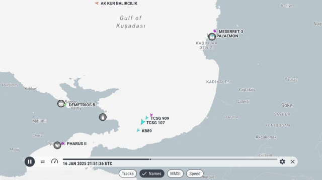 در وبسایت «مارین ترافیک» که حرکت کشتی‌ها و قایق‌های دارای رادار را دنبال می‌کند، در ساعت و محل ذکر شده اثری از قایق TCSG-311 که گارد ساحلی می‌گوید در محل بود نیست