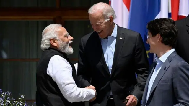 ਜੀ-20 ਕਾਨਫਰੰਸ ਦੌਰਾਨ ਪ੍ਰਧਾਨ ਮੰਤਰੀ ਮੋਦੀ, ਜਸਟਿਨ ਟਰੂਡੋ ਅਤੇ ਅਮਰੀਕੀ ਰਾਸ਼ਟਰਪਤੀ ਜੋਅ ਬਾਈਡਨ