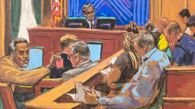 Sketch image of di courtroom