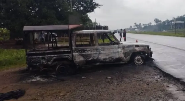 Ụgbọala gbara ọkụ n'Imo steeti