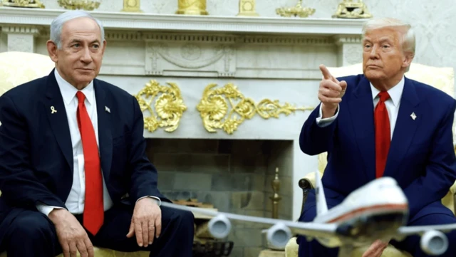 دونالد ترامپ در کنار بنیامین نتانیاهو