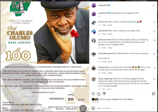 Mr Latin kede ayẹyẹ ọjọ ibi fun baba Agbako