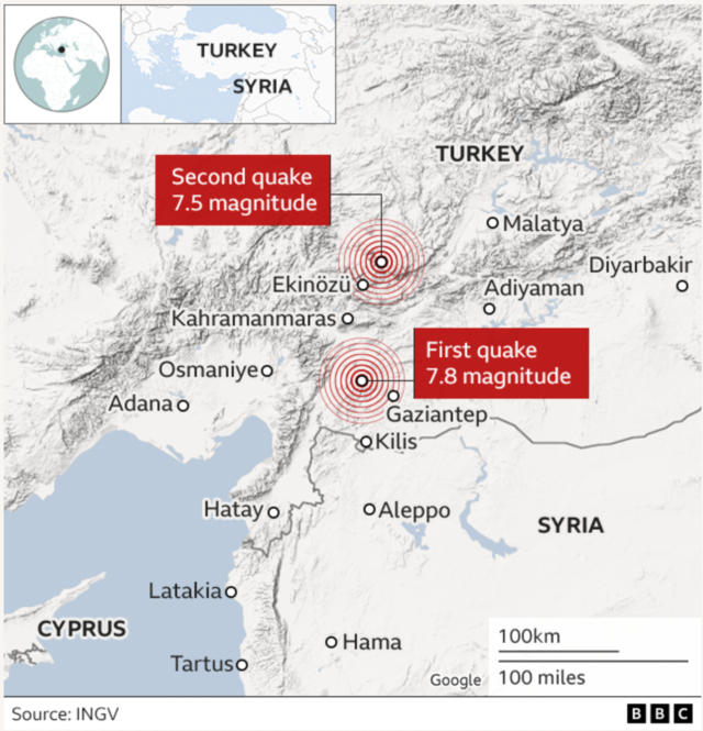 Turkey and Syria earthquake location: Where di quake hit and why e