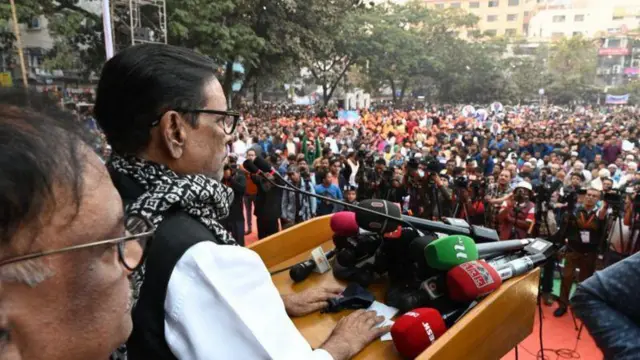 গত জানুয়ারি মাসে দলের এক জনসভায় ভাষণ দিচ্ছিলেন ওবায়দুল কাদের।