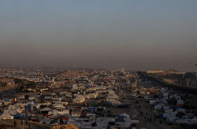 مخيم للنازحين في رفح، جنوب قطاع غزة