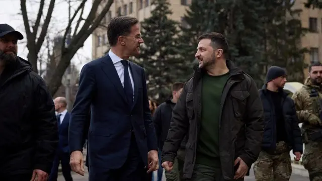 Марк Рютте и Владимир Зеленский в Харькове