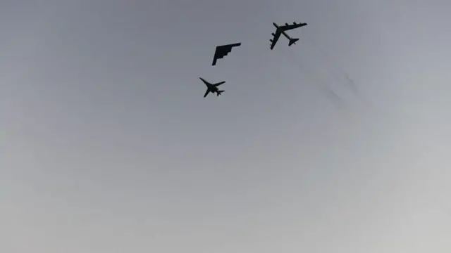  B-52H Stratofortress, B-2 Spirit and B-1B Lancer