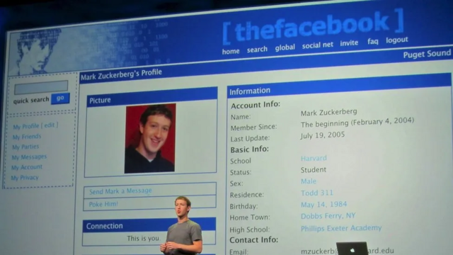 Tampilan Facebook saat pertama diluncurkan oleh Mark Zuckerberg 20 tahun yang lalu.