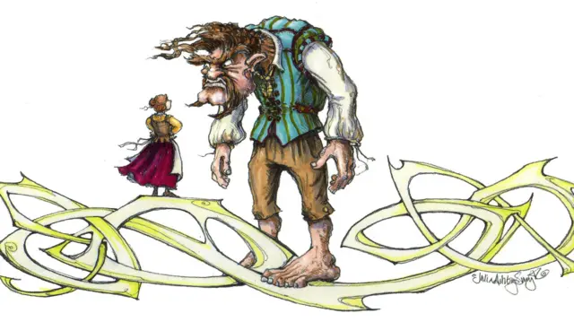 Una ilustración de la reedición de Manx Fairy Tales, publicada en 2013.