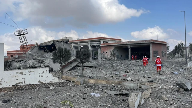 Cibiyar gaggawa ta Baraachit ta ɗauki hotuna bayan wani harin Isra'ila