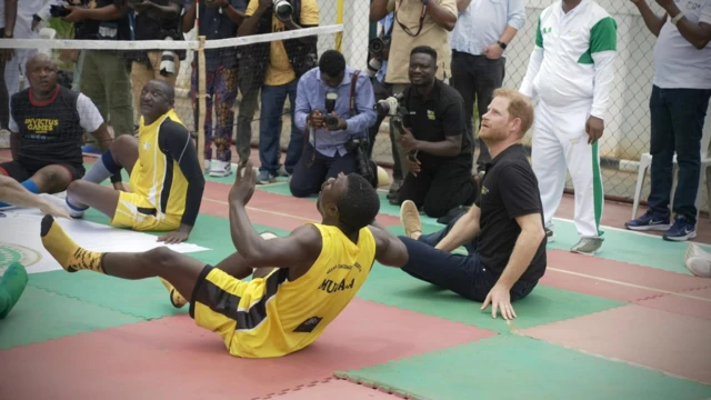 During di volleyball game for Abuja