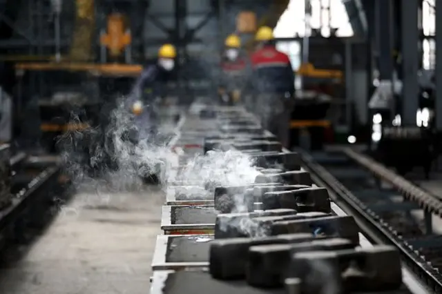 Ankara'da bir demir döüm tesisi