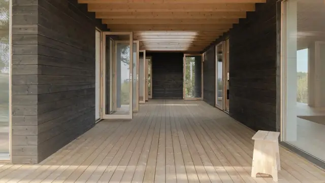 해변 주택의 디자인이 돋보이는 내부 