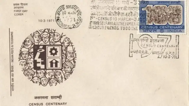 India, Cencus, Postcard, Stamp, Nation, People