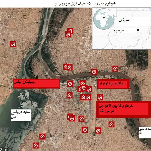 سوڈان کا نقشہ