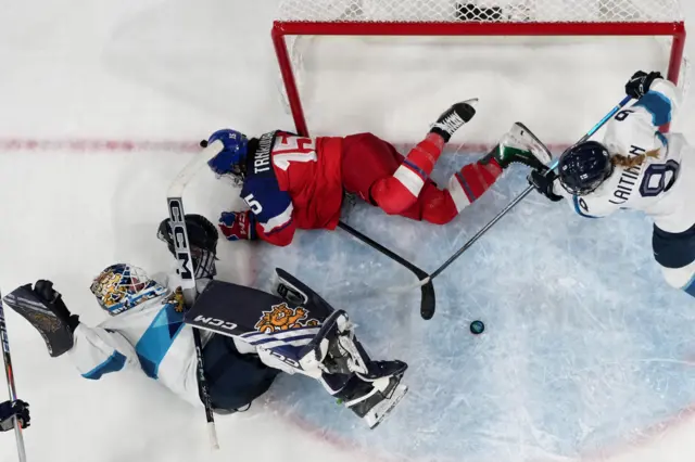 hokej na ledu, hokejaška utakmica Finske i Češke na Zimskim olimpijskim igrama u Italiji