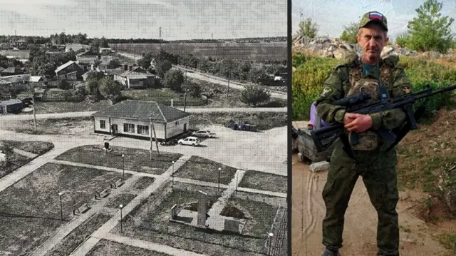 Rusiya ordusunda həlak olan İlnur Qataullin müharibəyə sol əlində iki barmağı olmadan yollanmışdı. Bu kollajın solundakı foto İlnurun doğulduğu kənd – Yanğıldınodur.