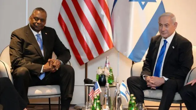 ሎይድ ኦስቲን፣ የአሜሪካ መከላከያ ሚኒስትር ከናታንያሁ ጋር