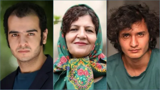 از راست: پوریا نوری، شکوفه یداللهی و امیر نوری، همگی به حبسهای دو تا شش سال محکوم شدند