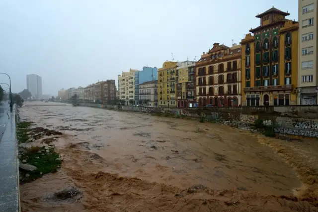 Un canal pluvial en Málaga