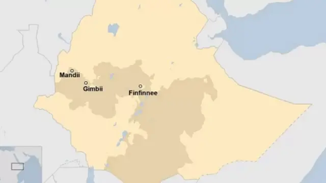 Kaartaa magaalaa Gimbii