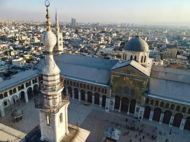 Vista desde las alturas de la mezquita de los Omeyas de Damasco.