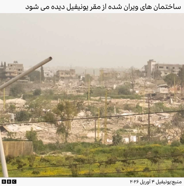 چشم‌اندازی از ساختمان‌های ویران شده