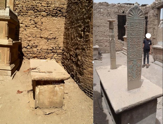 من داخل أحد أحواش المقابر 