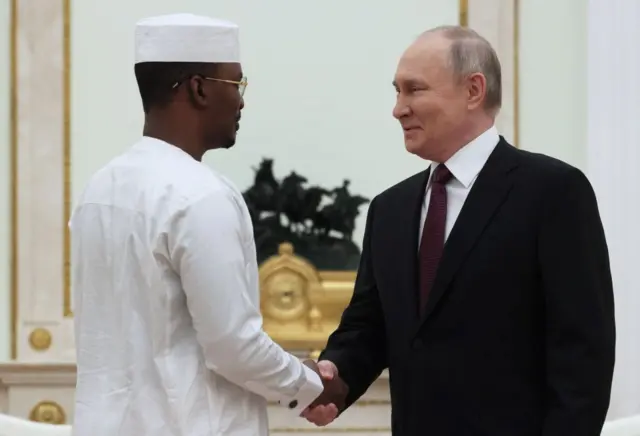 Le président tchadien Mahamat Idriss Deby Itno a rencontré son homologue russe Vladimir Poutine lors de sa visite en Russie en janvier 2024