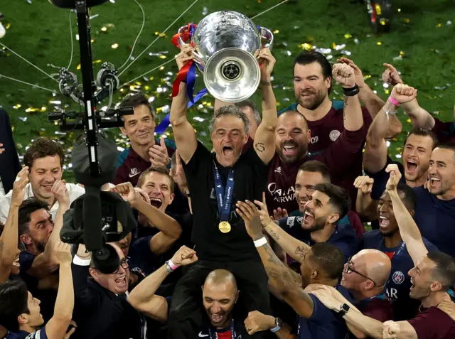 luis enrike, psž, psž je šampion evrope u fudbalu, psž - inter