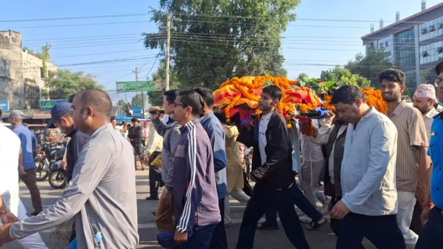 विपिनि जोशीको शवयात्रा