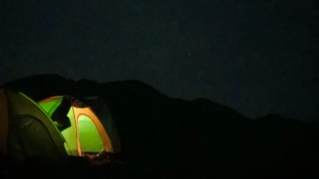 Camping at the Night - stock photo