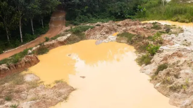 uncovered illegal mining pit 