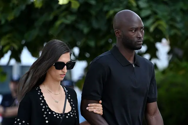 Danilo Pereira, football player for Al-Ittihad Club and the Portugal national team, with his wife Jessica Widenby 