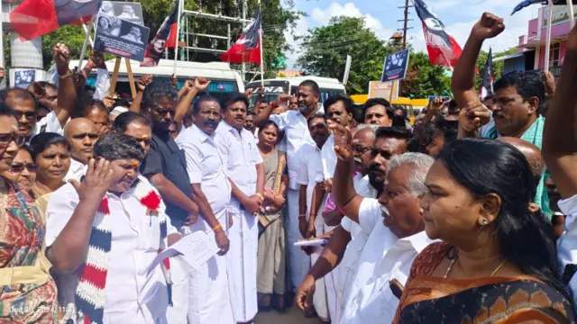 திருச்சியில் நடைபெற்ற கண்டன ஆர்ப்பாட்டம்