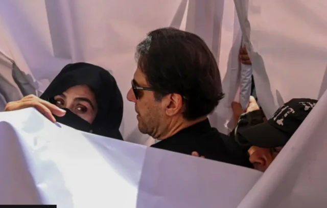 Imran Khan and im wife Bushra Bibi